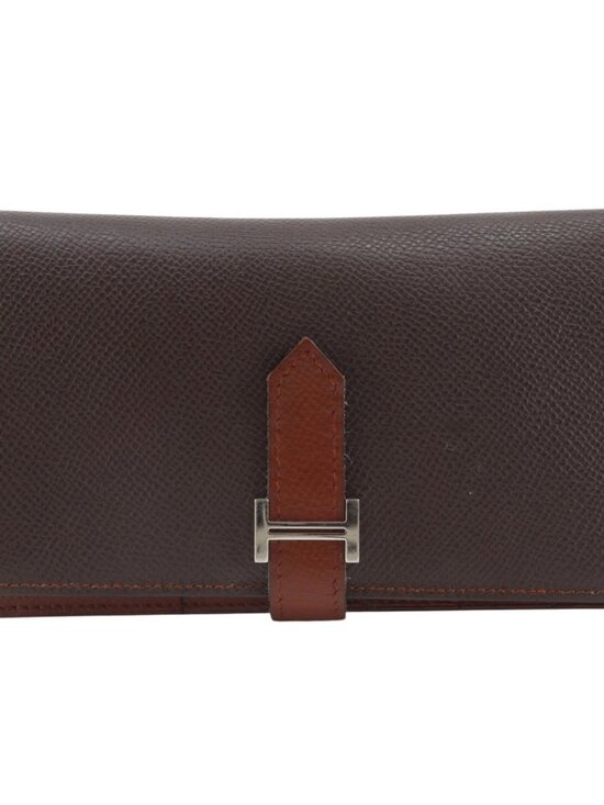 HERMES Beansufla Purse By color Brown/SilverHardware Epsom  HERMES Beansufla Purse By color Brown/SilverHardware Epsom unisex